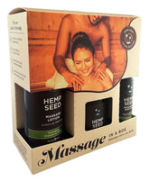Hemp Seed Massage In A Box Guavalava 3 Piece Gift Set Default Title Massage Gift Set